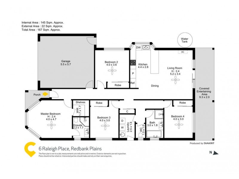 6 Raleigh Place, Redbank Plains QLD 4301 Floorplan