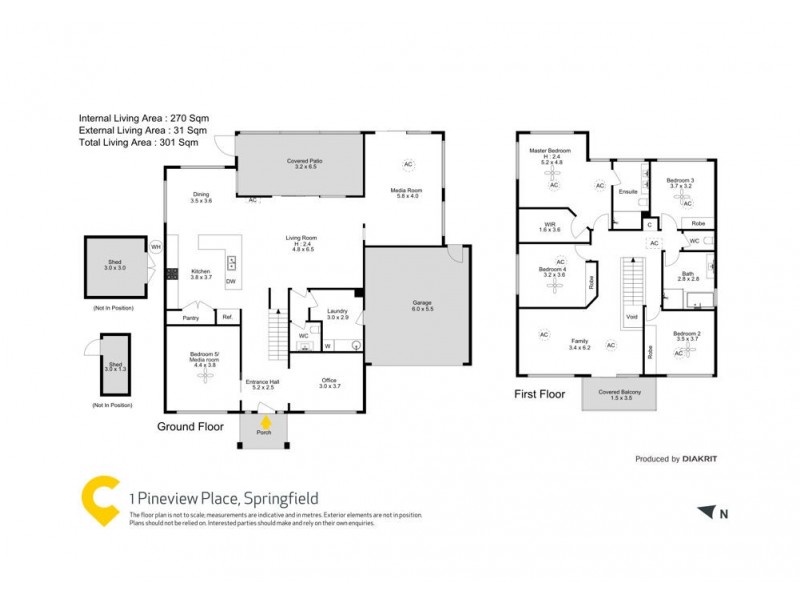 1 Pineview Place, Springfield QLD 4300 Floorplan