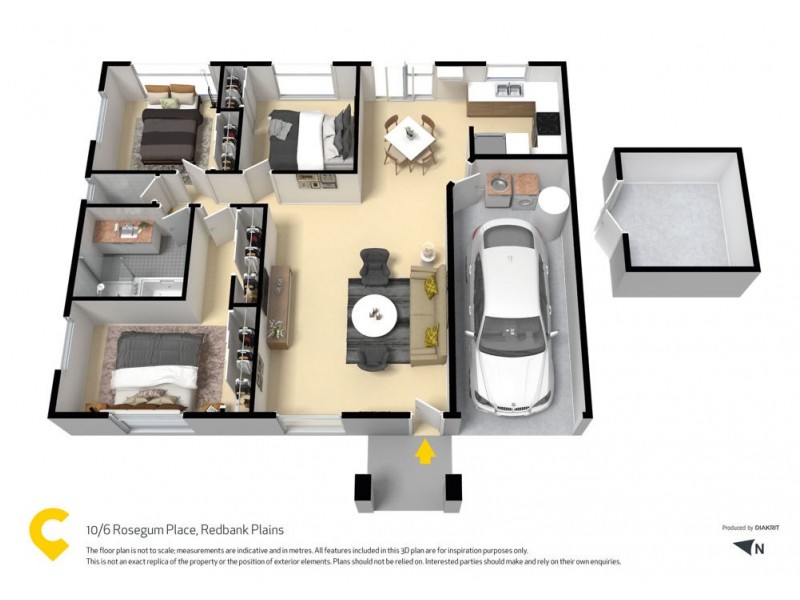 10/6 Rosegum Place, Redbank Plains QLD 4301 Floorplan