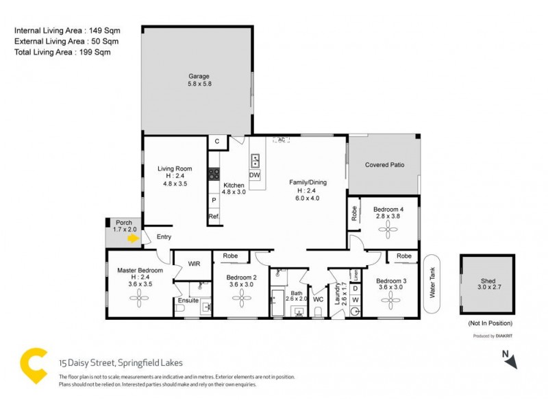 15 Daisy Street, Springfield Lakes QLD 4300 Floorplan