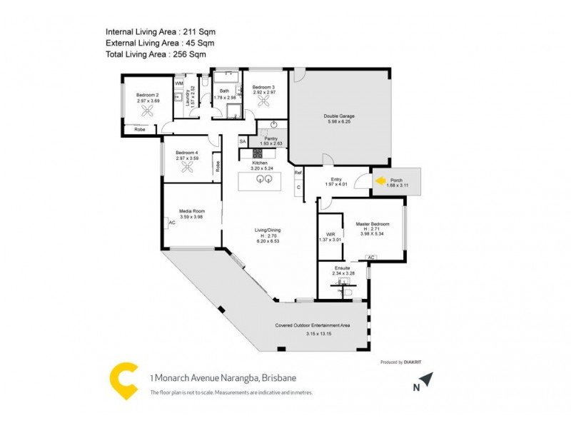 1 Monarch Avenue, Narangba QLD 4504 Floorplan