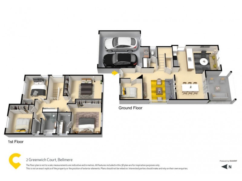 2 Greenwich Court, Bellmere QLD 4510 Floorplan