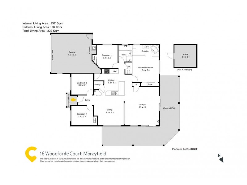 16 Woodforde Court, Morayfield QLD 4506 Floorplan