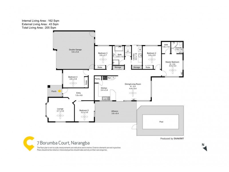7 Borumba Court, Narangba QLD 4504 Floorplan