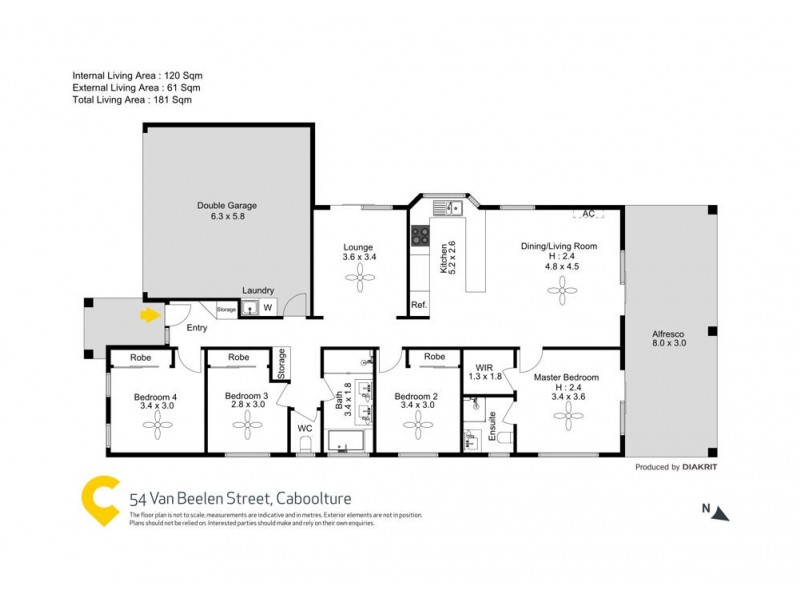 54 Van Beelen Street, Caboolture QLD 4510 Floorplan