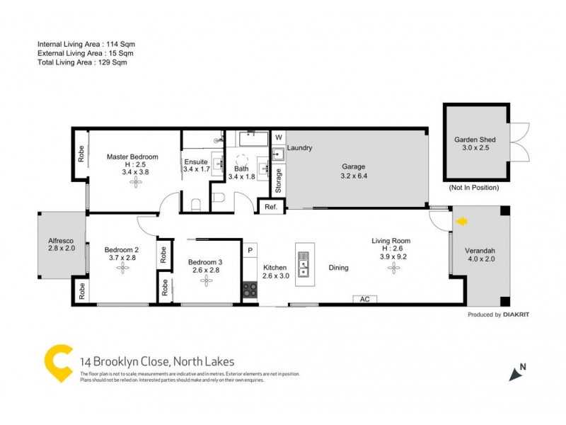 14 Brooklyn Close, North Lakes QLD 4509 Floorplan
