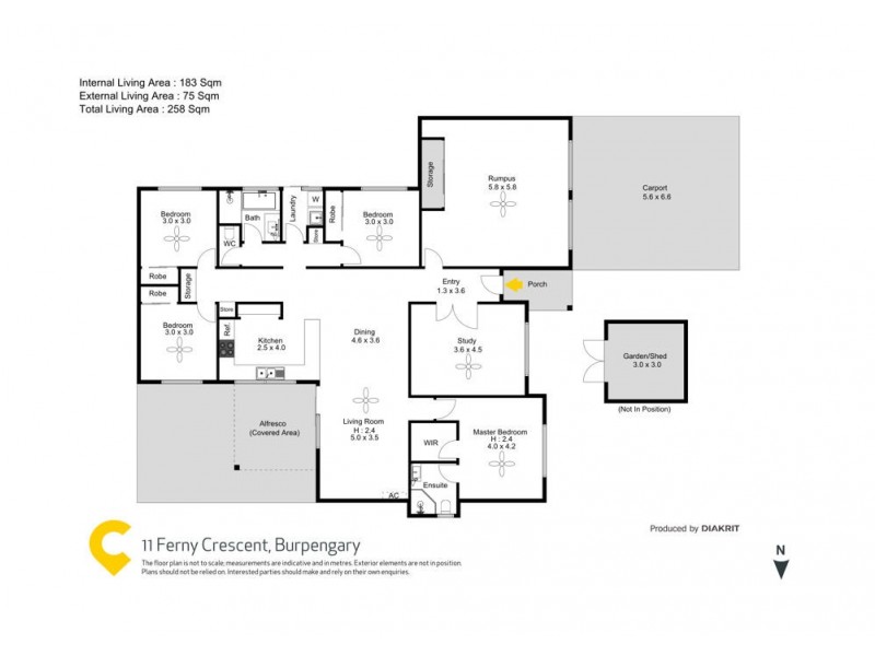 11 Ferny Crescent, Burpengary QLD 4505 Floorplan