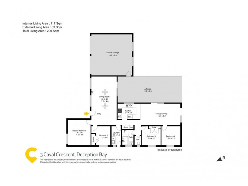 3 Caval Crescent, Deception Bay QLD 4508 Floorplan
