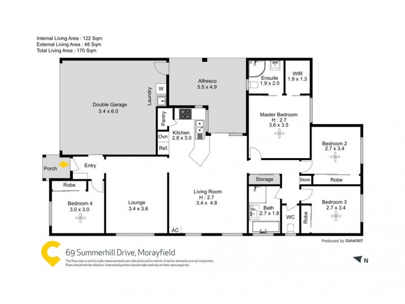 69 Summerhill Drive, Morayfield QLD 4506 Floorplan