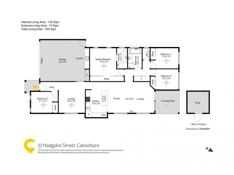 57 Hodgskin Street, Caboolture QLD 4510 Floorplan
