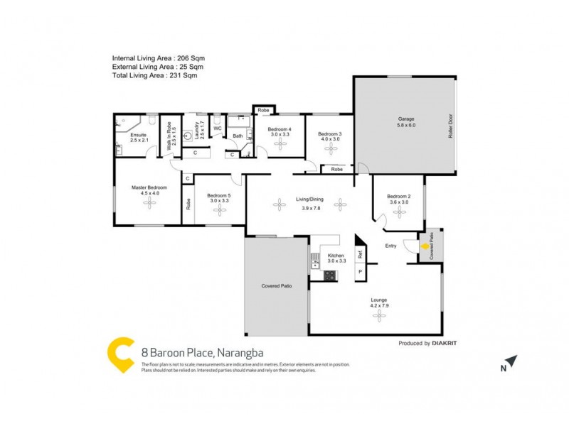 8 Baroon Place, Narangba QLD 4504 Floorplan