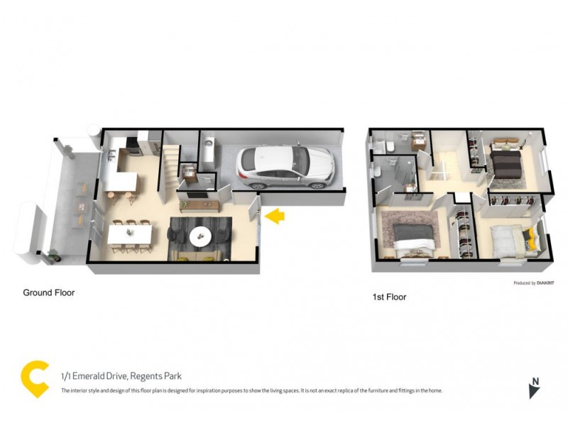1/1 Emerald Drive, Regents Park QLD 4118 Floorplan
