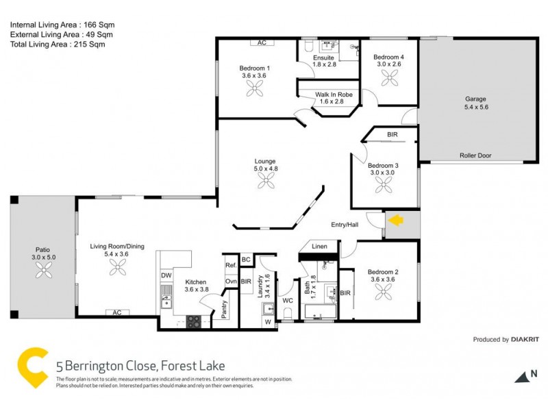 5 Berrington Close, Forest Lake QLD 4078 Floorplan