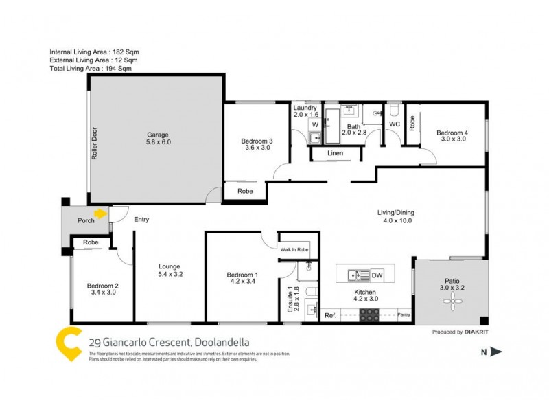 29 Giancarlo Crescent, Doolandella QLD 4077 Floorplan