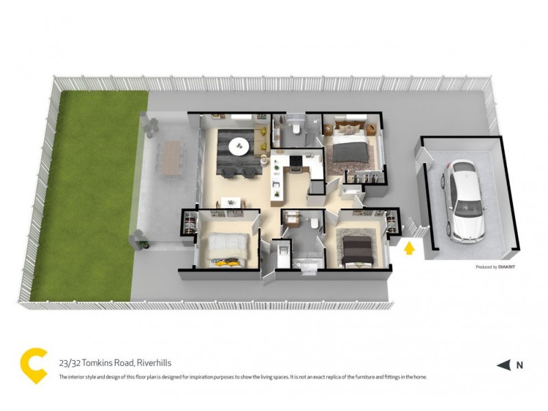 23/32 Tomkins Road, Riverhills QLD 4074 Floorplan