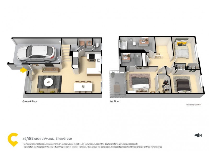 46/16 Bluebird Avenue, Ellen Grove QLD 4078 Floorplan