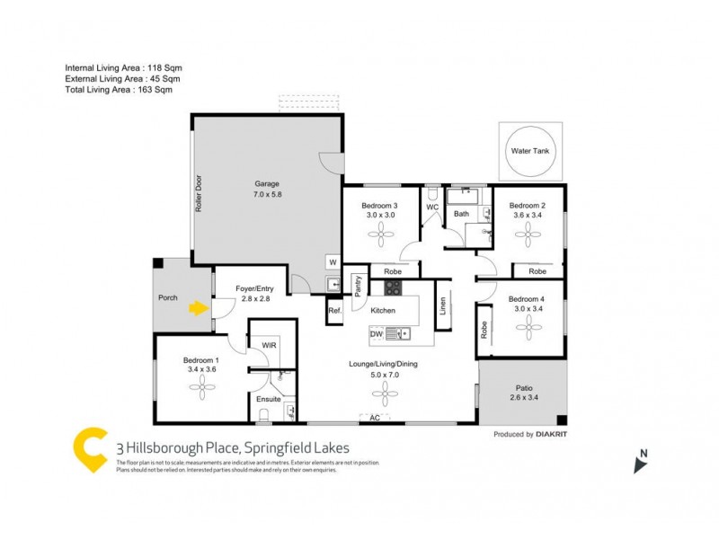 3 Hillsborough Place, Springfield Lakes QLD 4300 Floorplan