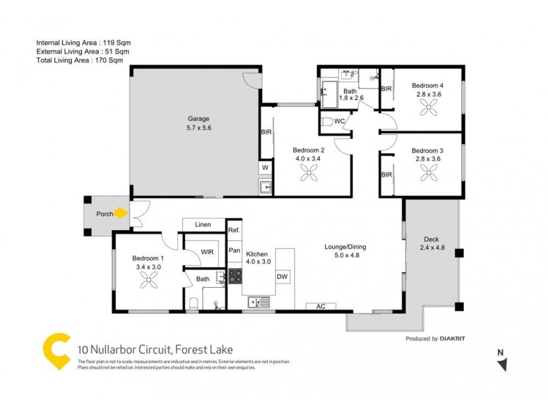 10 Nullarbor Circuit, Forest Lake QLD 4078 Floorplan