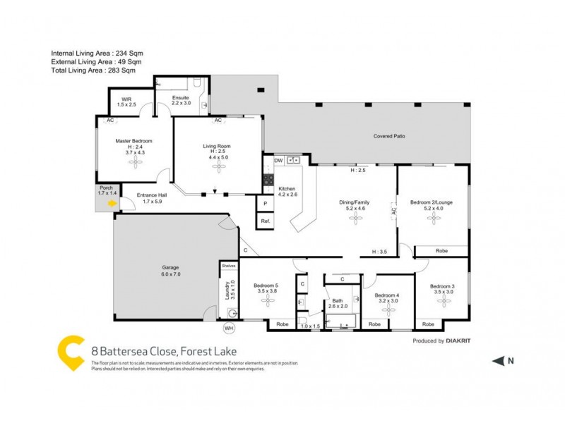 8 Battersea Close, Forest Lake QLD 4078 Floorplan