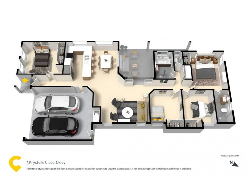 3 Krystelle Close, Oxley QLD 4075 Floorplan