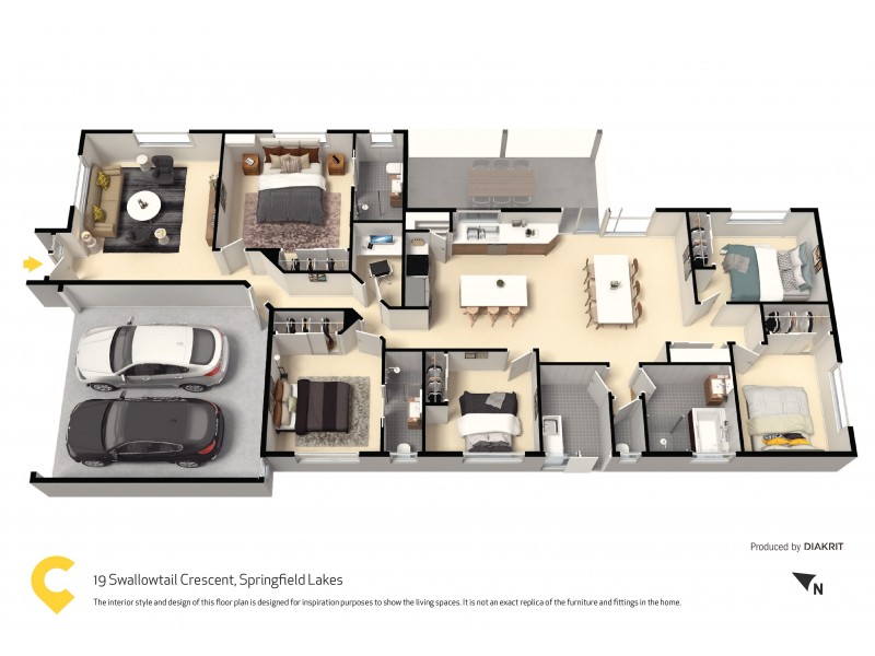 19 Swallowtail Crescent, Springfield Lakes QLD 4300 Floorplan