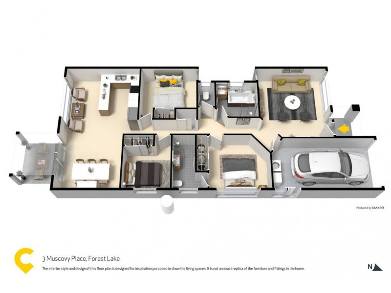 3 Muscovy Place, Forest Lake QLD 4078 Floorplan