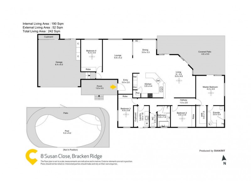 8 Susan Close, Bracken Ridge QLD 4017 Floorplan