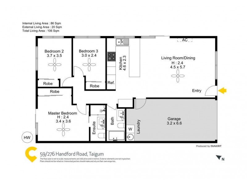 59/276 Handford Road, Taigum QLD 4018 Floorplan