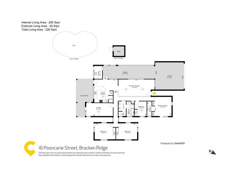 16 Pooncarie Street, Bracken Ridge QLD 4017 Floorplan