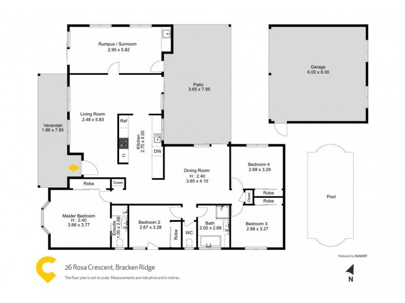 26 Rosa Crescent, Bracken Ridge QLD 4017 Floorplan