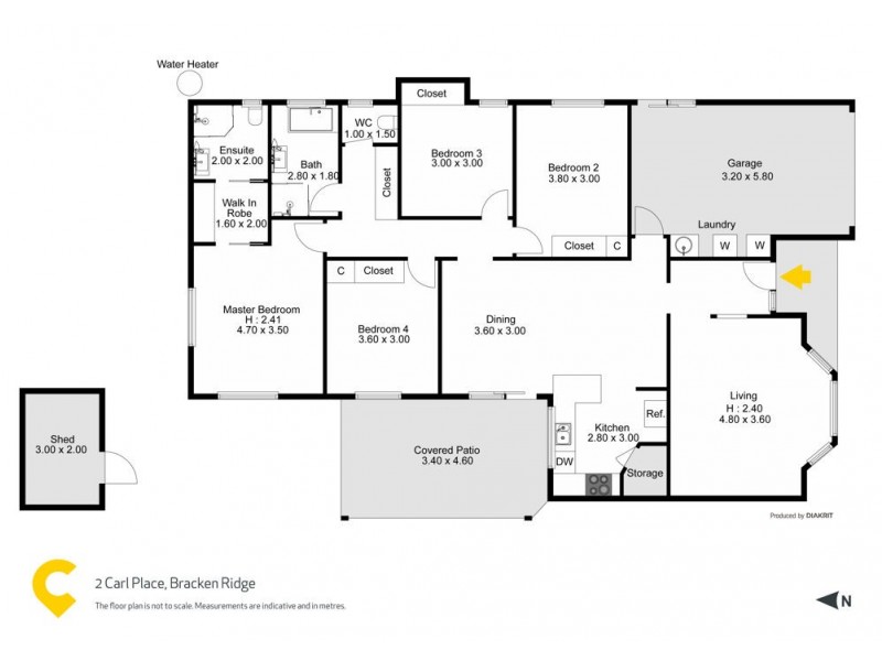2 Carl Place, Bracken Ridge QLD 4017 Floorplan