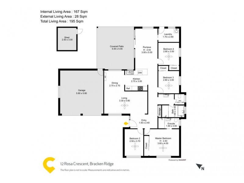 12 Rosa Crescent, Bracken Ridge QLD 4017 Floorplan