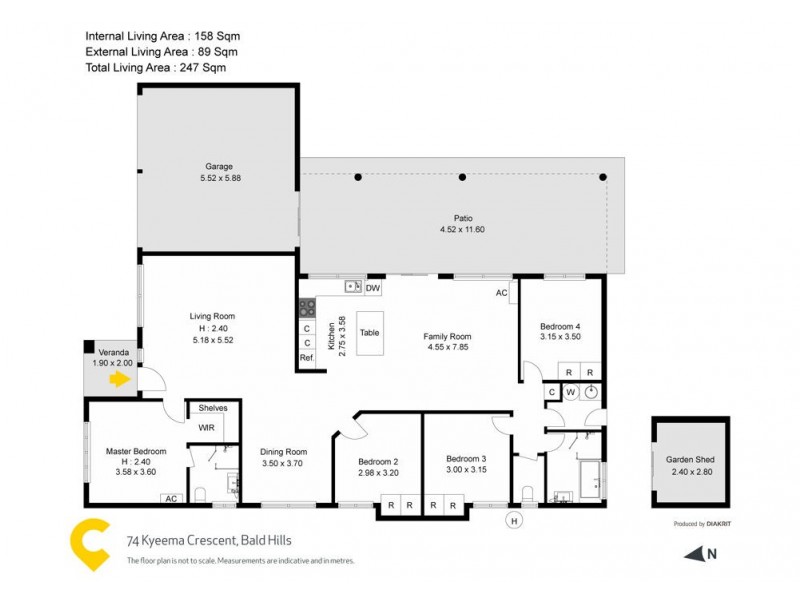 74 Kyeema Crescent, Bald Hills QLD 4036 Floorplan