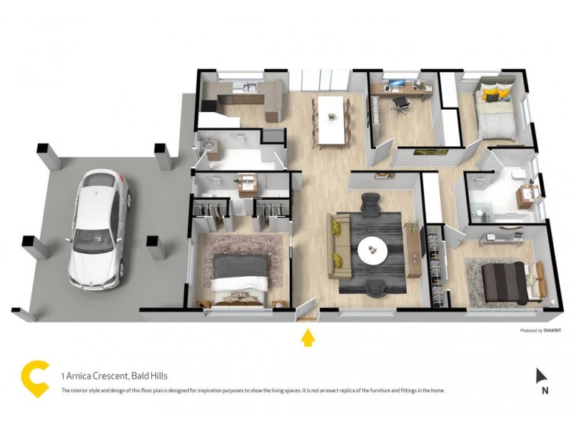 1 Arnica Crescent, Bald Hills QLD 4036 Floorplan