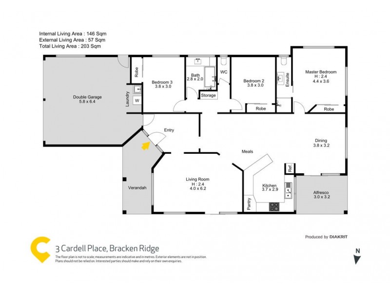 3 Cardell Place, Bracken Ridge QLD 4017 Floorplan