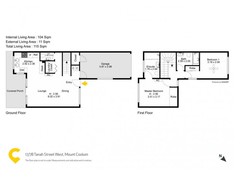 17/78 Tanah Street West, Mount Coolum QLD 4573 Floorplan