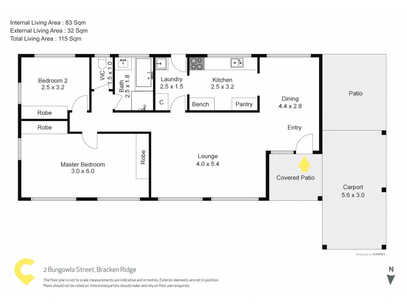 2 Bungowla Street, Bracken Ridge QLD 4017 Floorplan
