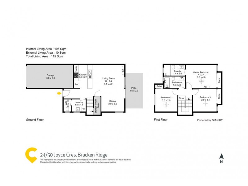 24/50 Joyce Cresent, Bracken Ridge QLD 4017 Floorplan