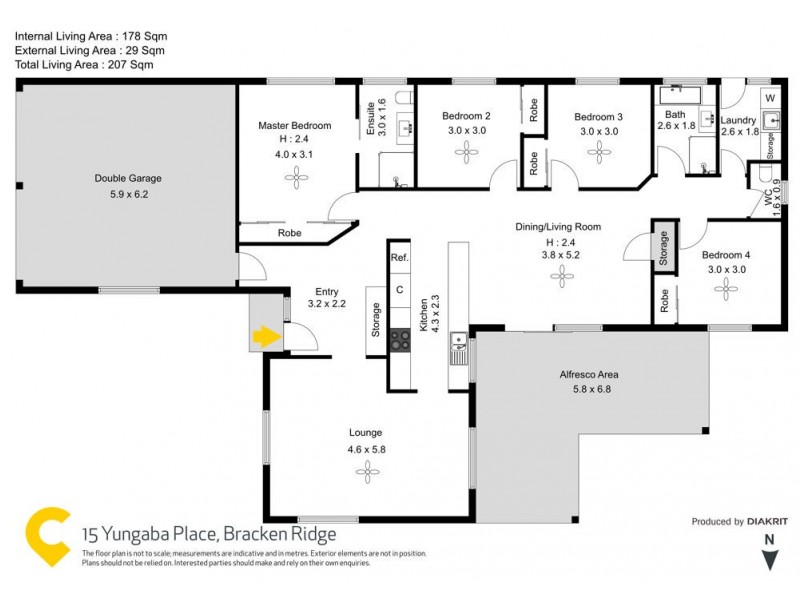 15 Yungaba Place, Bracken Ridge QLD 4017 Floorplan