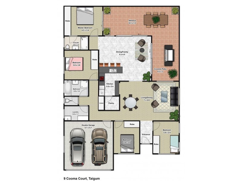 9 Cooma Court, Taigum QLD 4018 Floorplan