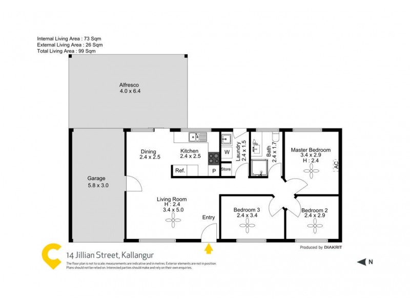 14 Jillian Street, Kallangur QLD 4503 Floorplan