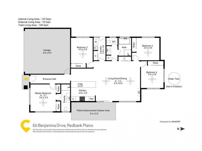 60 Benjamina Drive, Redbank Plains QLD 4301 Floorplan