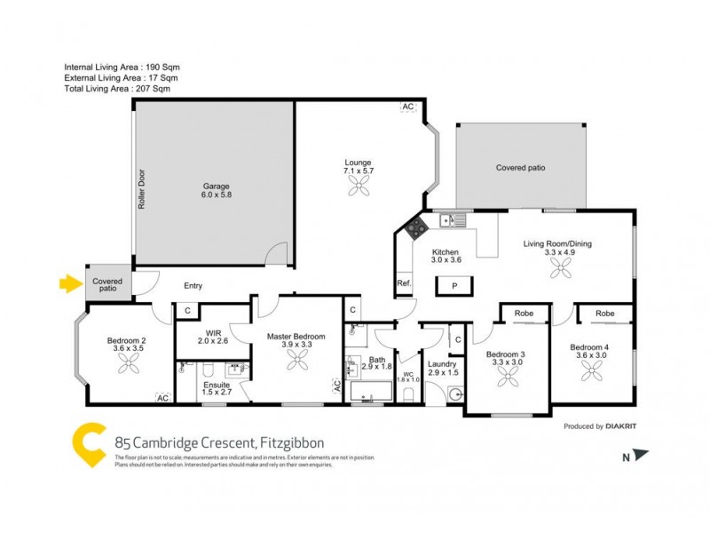 85 Cambridge Crescent, Fitzgibbon QLD 4018 Floorplan