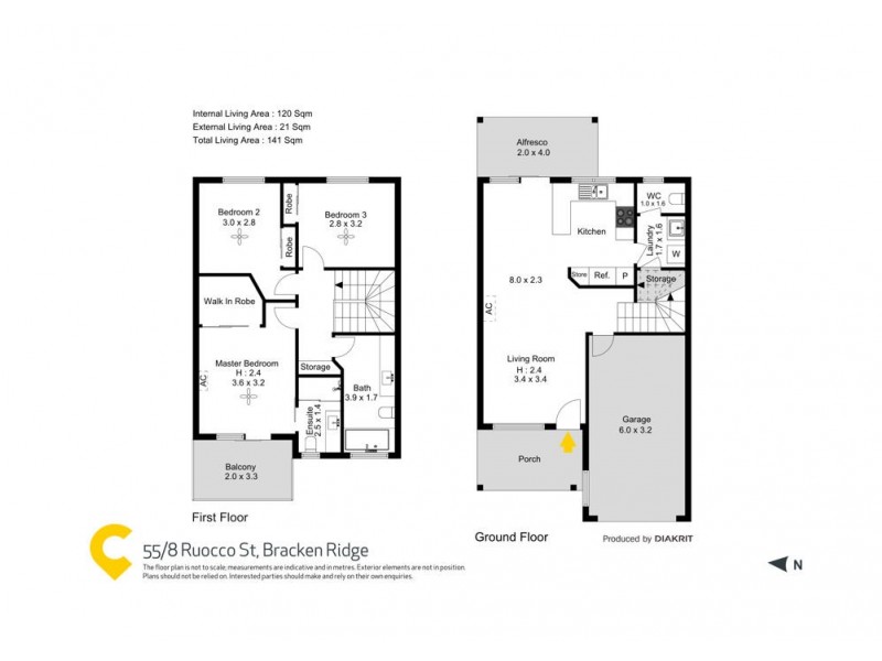 55/8 Ruocco Street, Bracken Ridge QLD 4017 Floorplan
