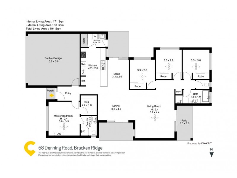 68 Denning Road, Bracken Ridge QLD 4017 Floorplan