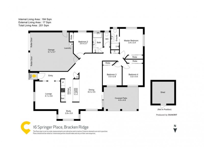 16 Springer Place, Bracken Ridge QLD 4017 Floorplan