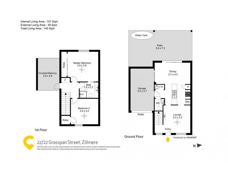 22/22 Grasspan Street, Zillmere QLD 4034 Floorplan