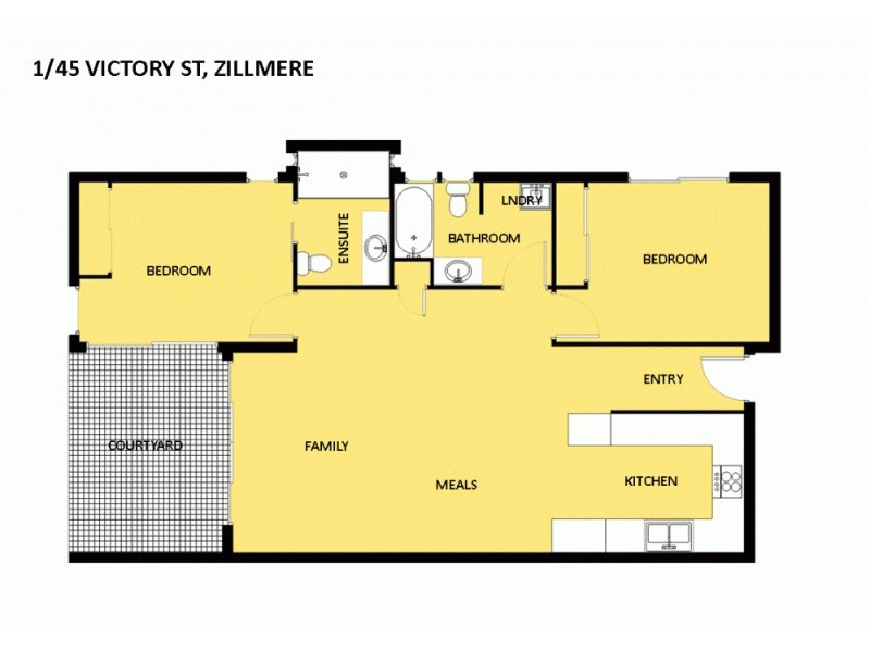 1/45 Victory Street, Zillmere QLD 4034 Floorplan
