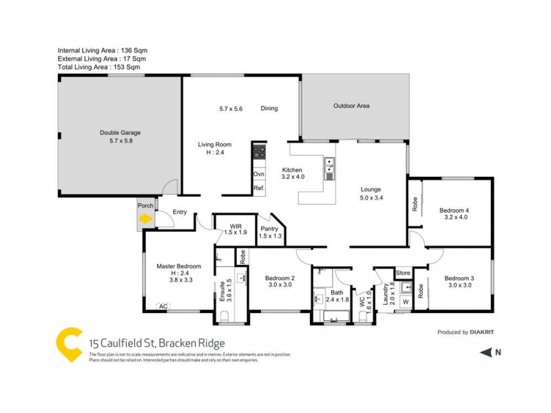 15 Caulfield Street, Bracken Ridge QLD 4017 Floorplan