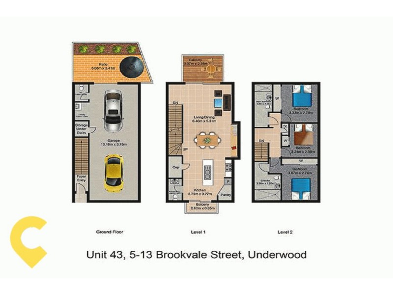 43/5-13 Brookvale Drive, Underwood QLD 4119 Floorplan